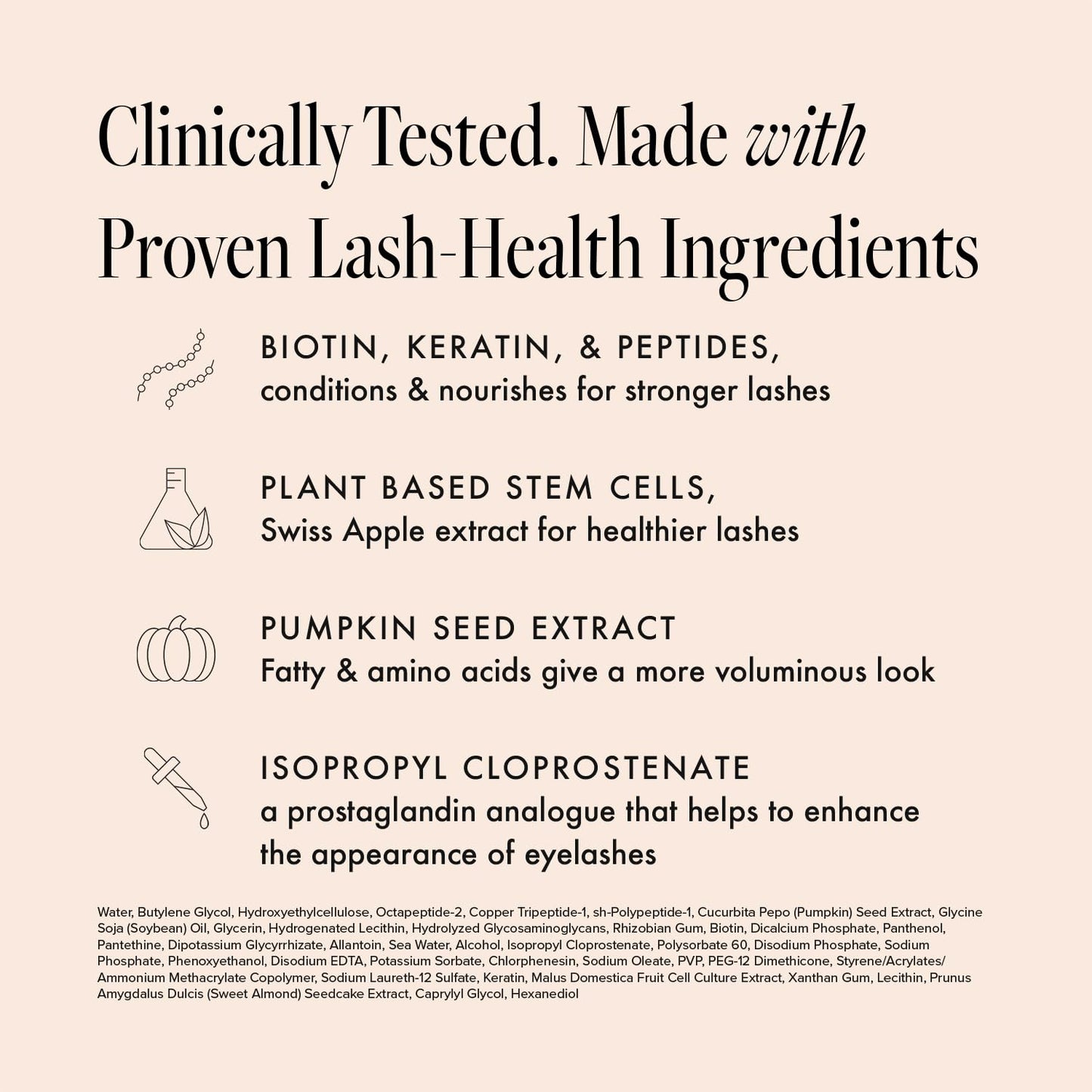 Borboleta Lash Serum, Eyelash Serum for Longer, Thicker, and Fuller Looking Natural Eyelashes, (Full Size, 3 Month Supply)