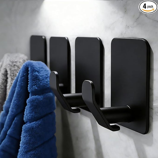 DELITON 4 Pack Adhesive Hooks by DELITON