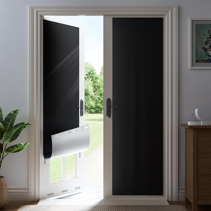 52" W x 64" L 100% Blackout Curtains, Total Darkness No-Drill Black Out Window by ZELMINE