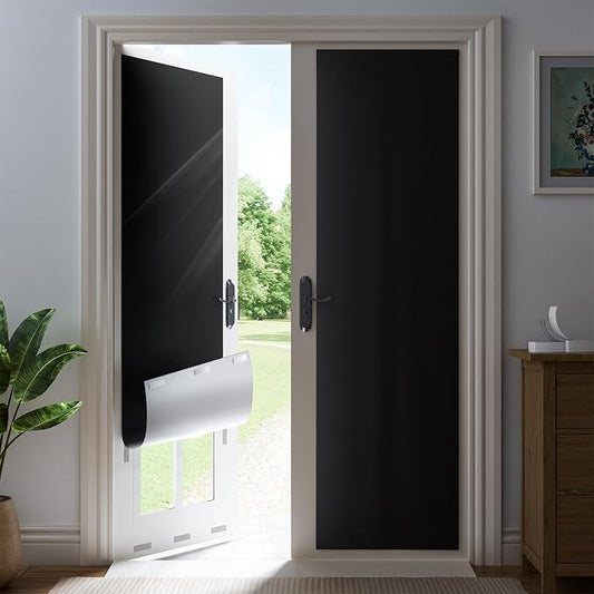 68" W x 84" L 100% Blackout Curtains, Total Darkness No-Drill Black Out Window by ZELMINE