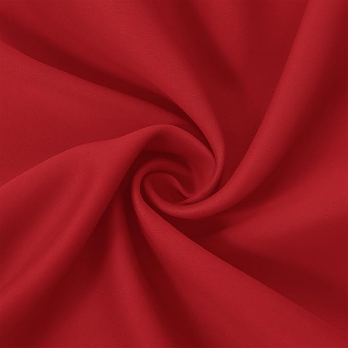 LEMOMO Blackout Curtains 52 x 95 inch/Bright Red Curtains Set of 2 - Image 5