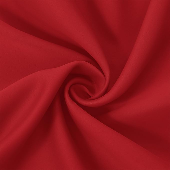 LEMOMO Red Blackout Curtains/52 x 72 Inch/Set of 2 Panels Room Darkening - Image 5