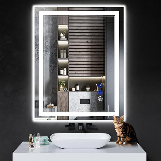 38"x30" LED Bathroom Mirror by INFINIGLASS
