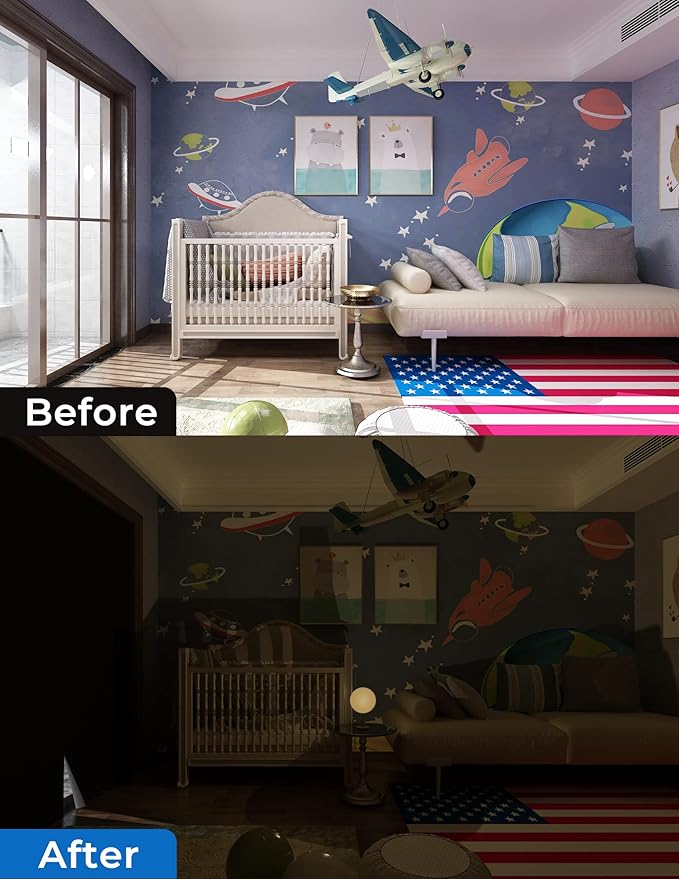 Sumobaby Blackout Curtains for Bedroom Portable 30"x54", No Drill Blackout - Image 6