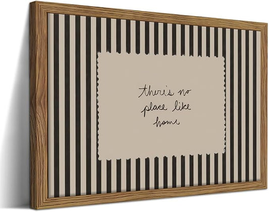 Framed Vintage Inspirational Wall Art, Minimalist There is No Place Like Home by Unknown