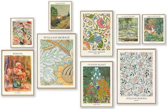 Vintage Eclectic Wall Art Prints Set of 9, Abstract Eclectic Wall Decor Matisse by KBKBART
