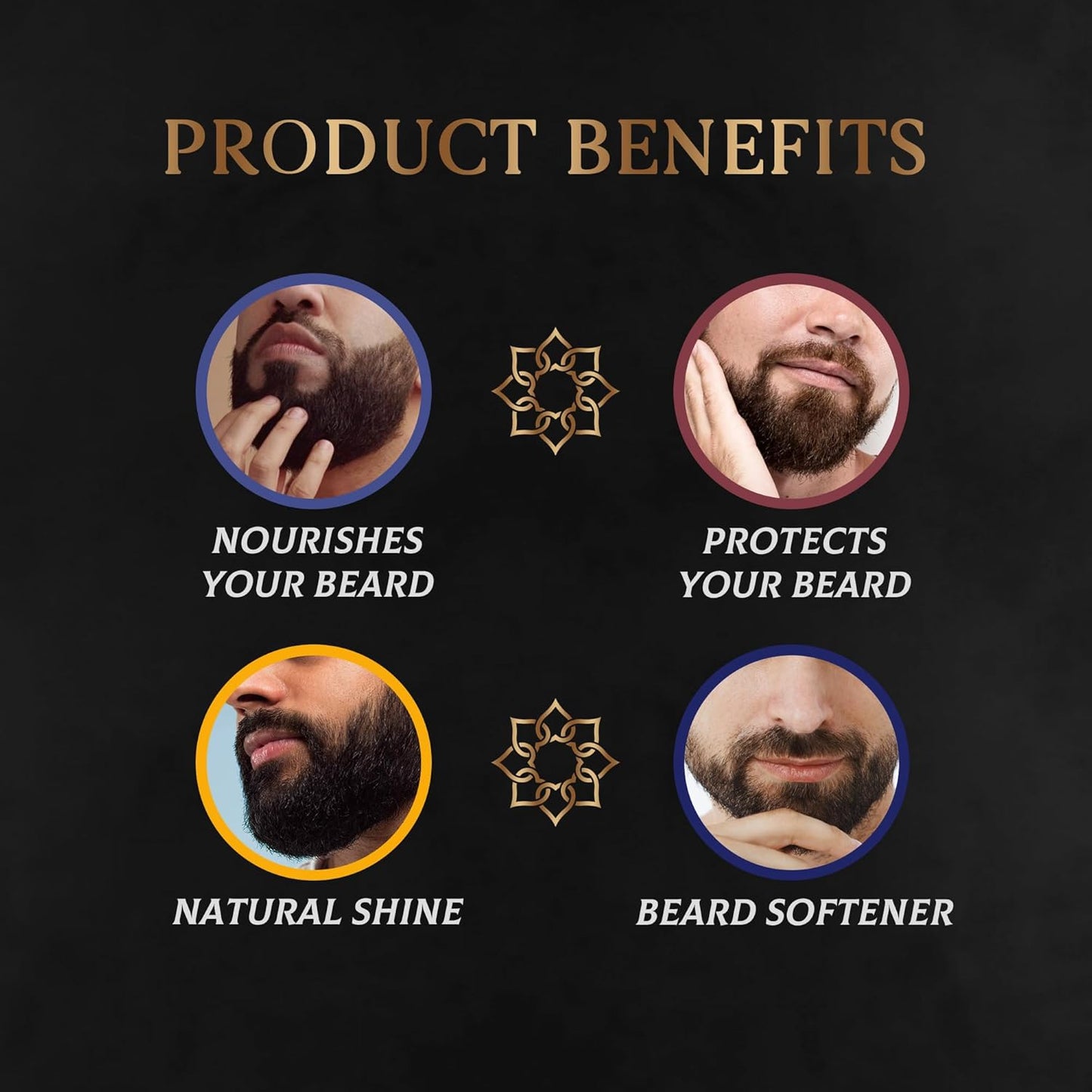 H HABIBI Beard Oil Collection – 4 Pack, 2.0 Fl. Oz Each, Naturally Derived Beard Growth Oil for Men, Beard Care Essentials – Nourishes, Softens & Promotes Healthy Beard Growth