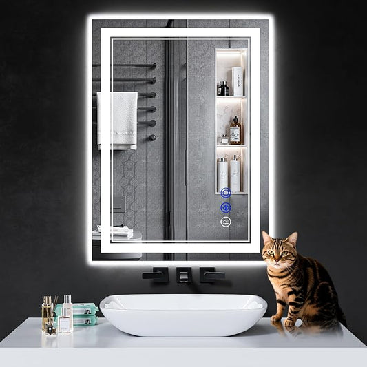30"x22" LED Bathroom Mirror by INFINIGLASS