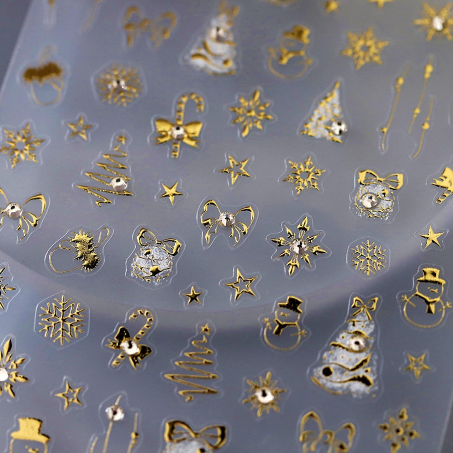 Christmas Nail Stickers for Nail Art Glitter Gold Christmas Tree Snowflower Nail Art Stickers Winter Xmas 5D Embossed Nail Decals 3D Self-Adhesive Nails Supply Manicure Sliders for Nails Decoration