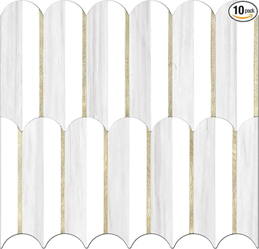 Vamos Tile Peel and Stick Backsplash Seamless Tile, 10-Sheet Stick on Backsplash by VamosTile