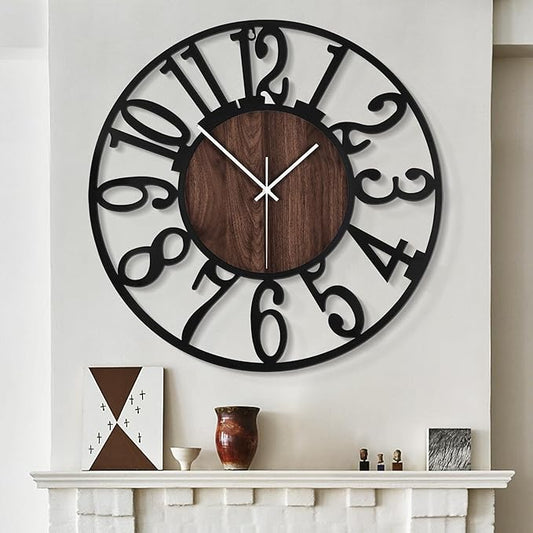 LEIKE Large Wall Clocks for Living Room, Non Ticking, Battery Operated by LEIKEWALLCLOCK