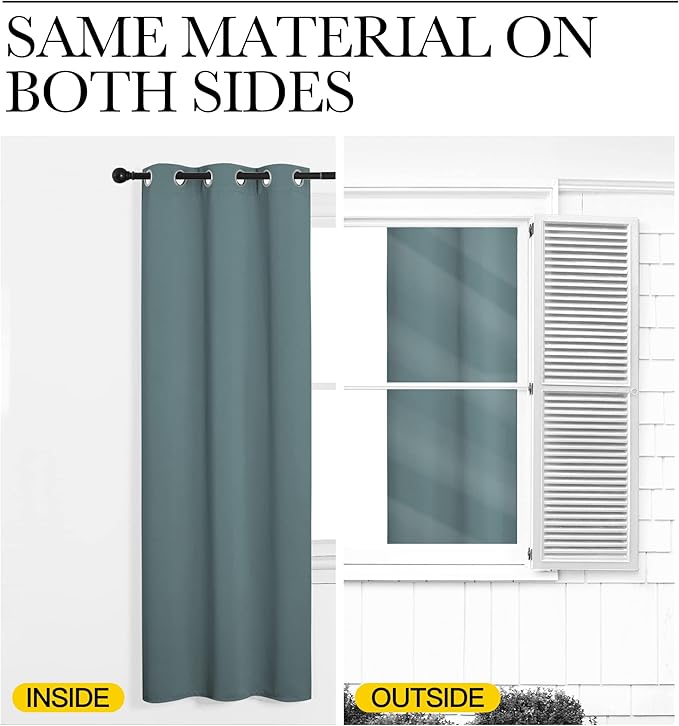 NICETOWN Modern Blackout Curtains Noise Reducing, 2 Panels, W55 x L108 -Inch - Image 6