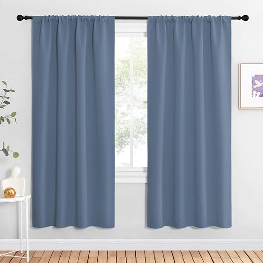 NICETOWN Stone Blue Blackout Curtains by NICETOWN