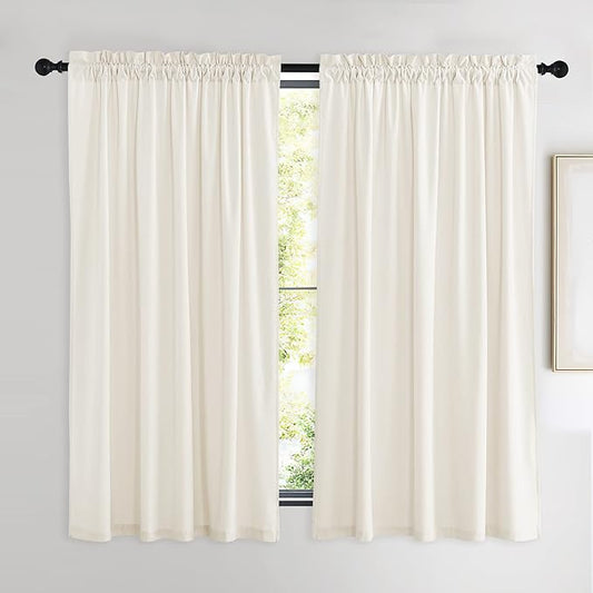 NICETOWN Luxury Velvet Curtains 63 inches, Sound Reducing Heavy Matt Solid Rod by NICETOWN