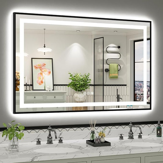 55x36 Inch LED Bathroom Mirror by Briivuemodernmirrors