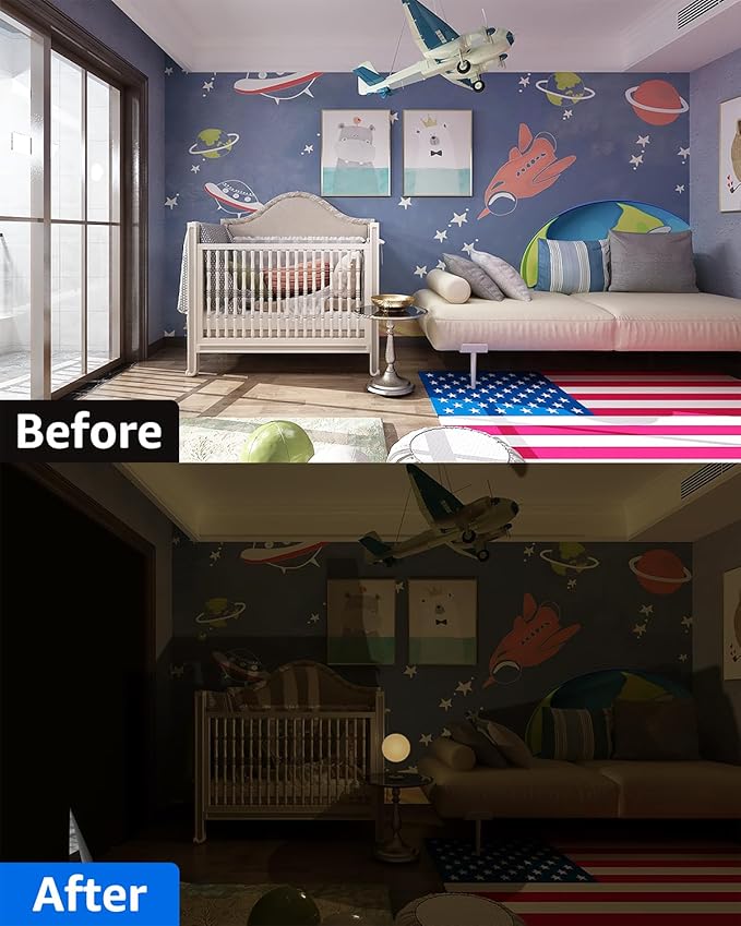 Sumobaby Blackout Curtains for Bedroom Portable 70"x68", No Drill Blackout - Image 6