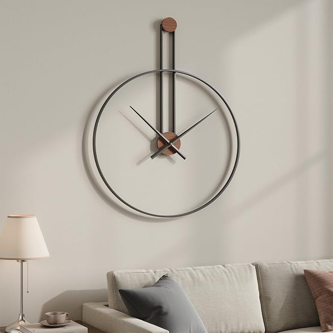 Large Wall Clock 24 Inch, Modern Silent Non-Ticking Clocks - Image 2