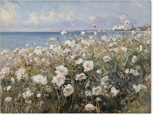 rumlud Nature Landscape Wall Art Coastal Wildflower Poster French Spring by rumlud