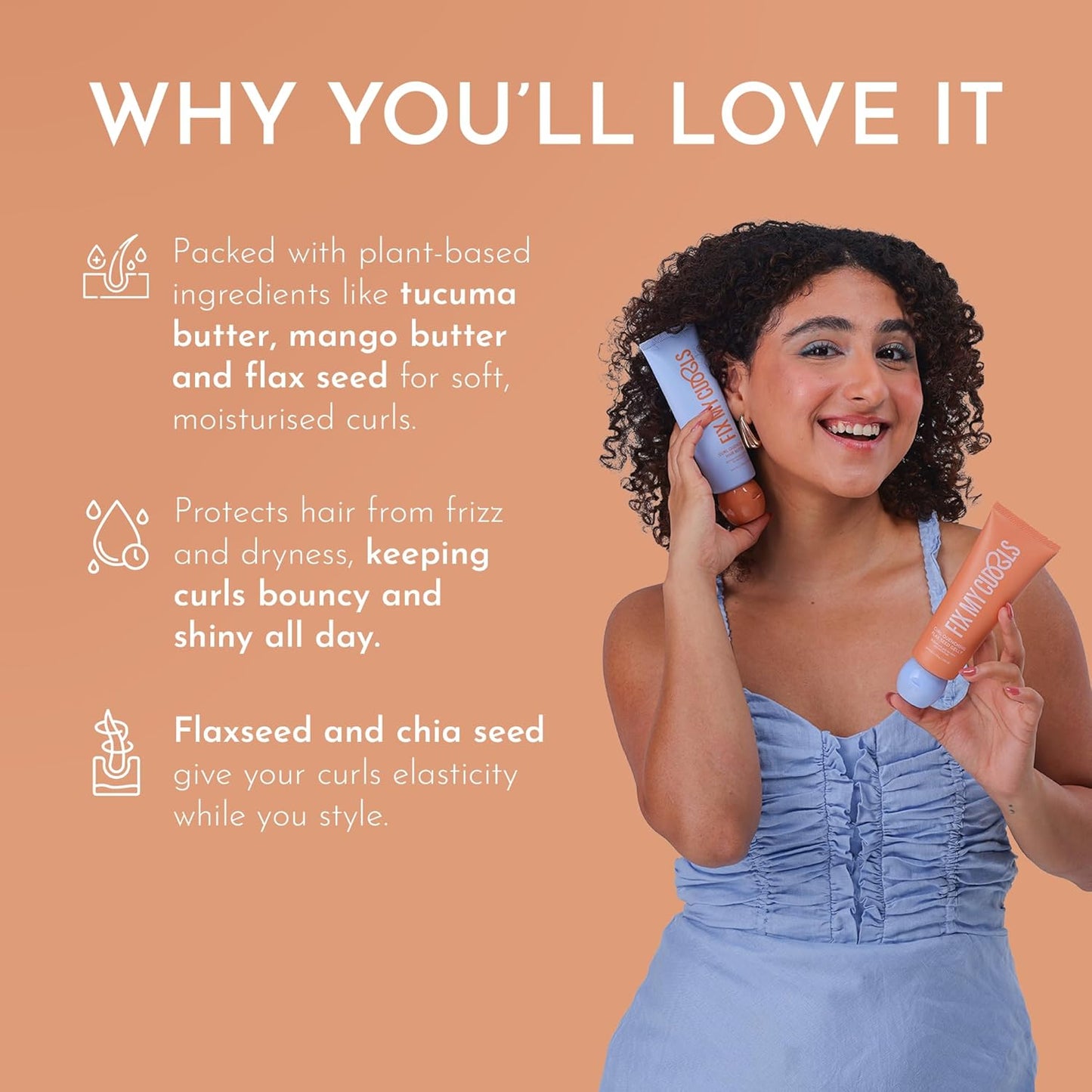 Curl Quenching Moisture Styling Duo | For Curly, Wavy, Dry, Frizzy Hair| Curl Activator with Chia & Aloe Vera | Silicone Free| 7.05oz each