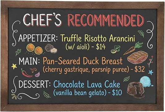 MyGift 35-Inch Wall-Mounted Chalkboard Sign, Vertical/Horizontal Hanging by MyGiftHome