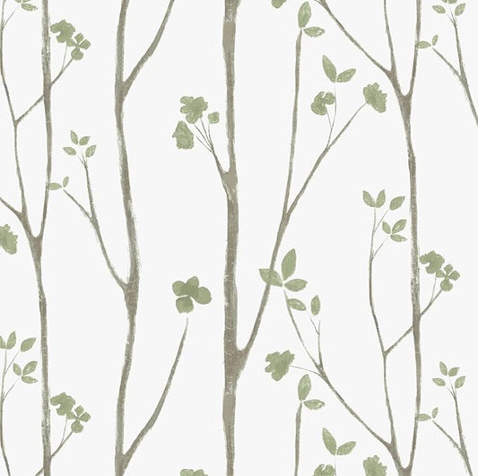 Timeet Green Leaf Wallpaper 16" x 197" Boho Floral Peel & Stick Removable by Timeet