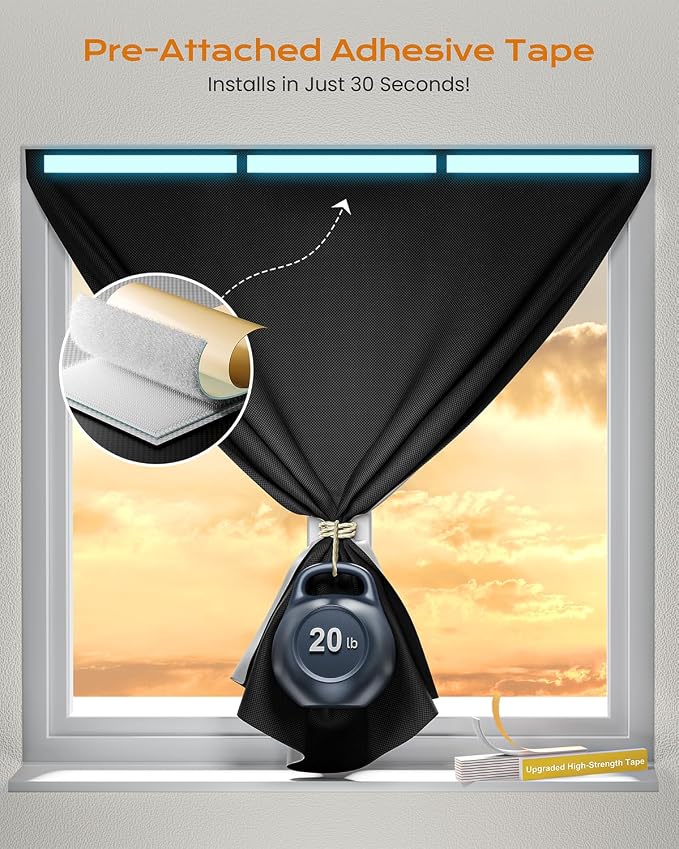 36" W x70 H Portable Blackout Curtains - Image 2
