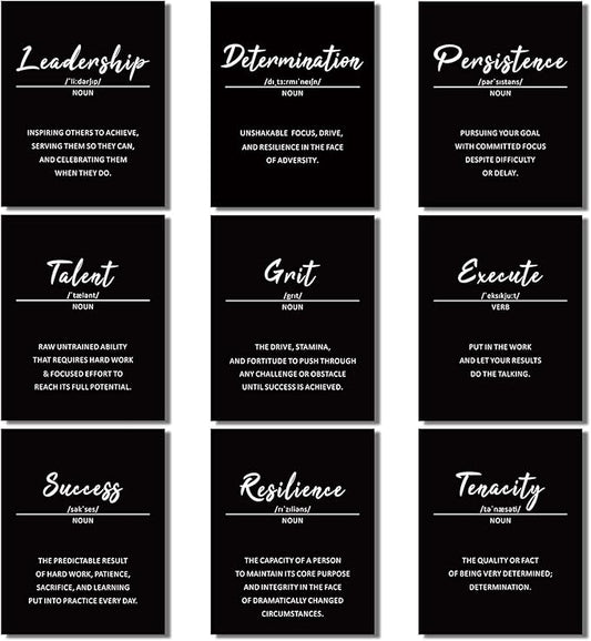 Outus 9 Pieces Inspirational Phrases Posters Wall Decor Motivational Sayings by Outus