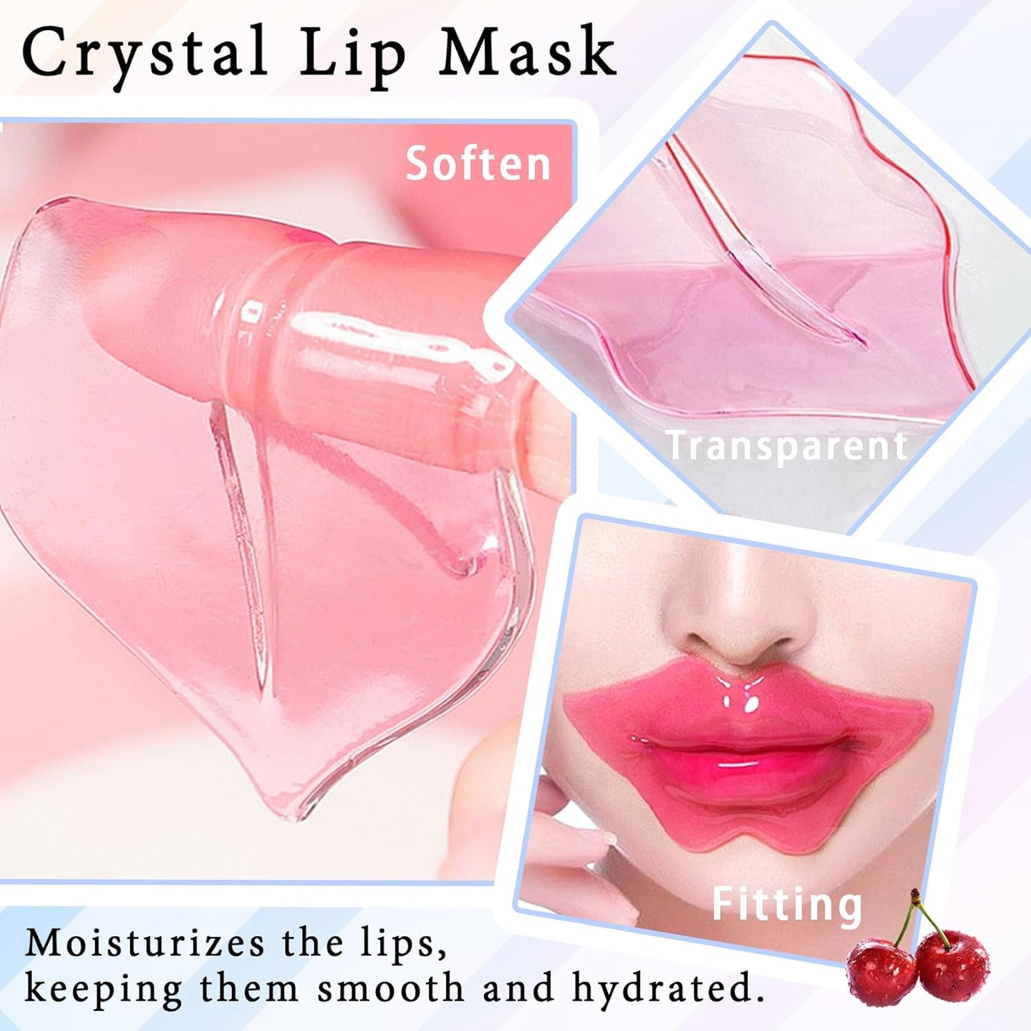 30PCS Moisturizing Lip Masks Set, Overnight Bulk Lip Patches, Long-lasting Hydrating Sleeping Lip Plumping Masks for Women 04