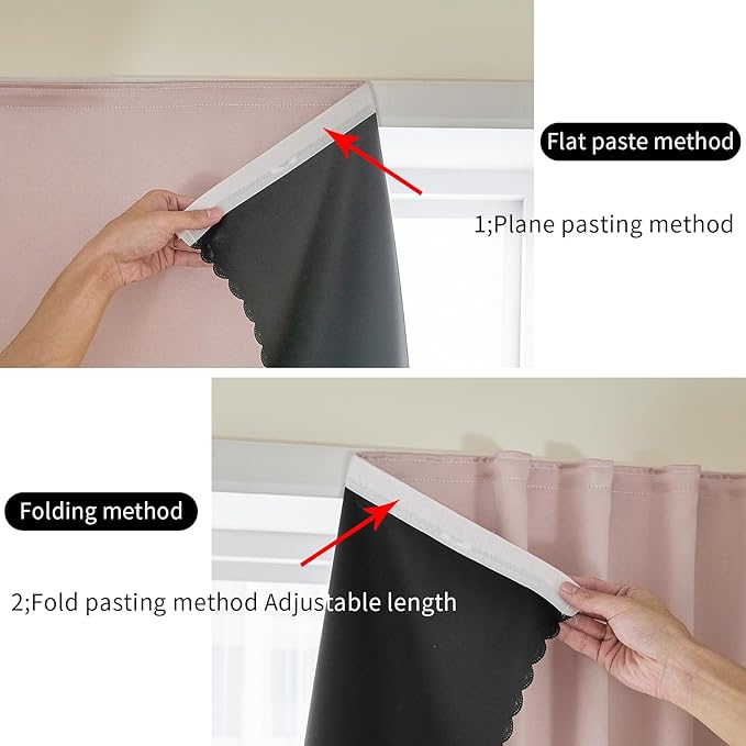 AJAZZ self Adhesive Portable 100% Blackout Curtains Simple and Easy to - Image 4