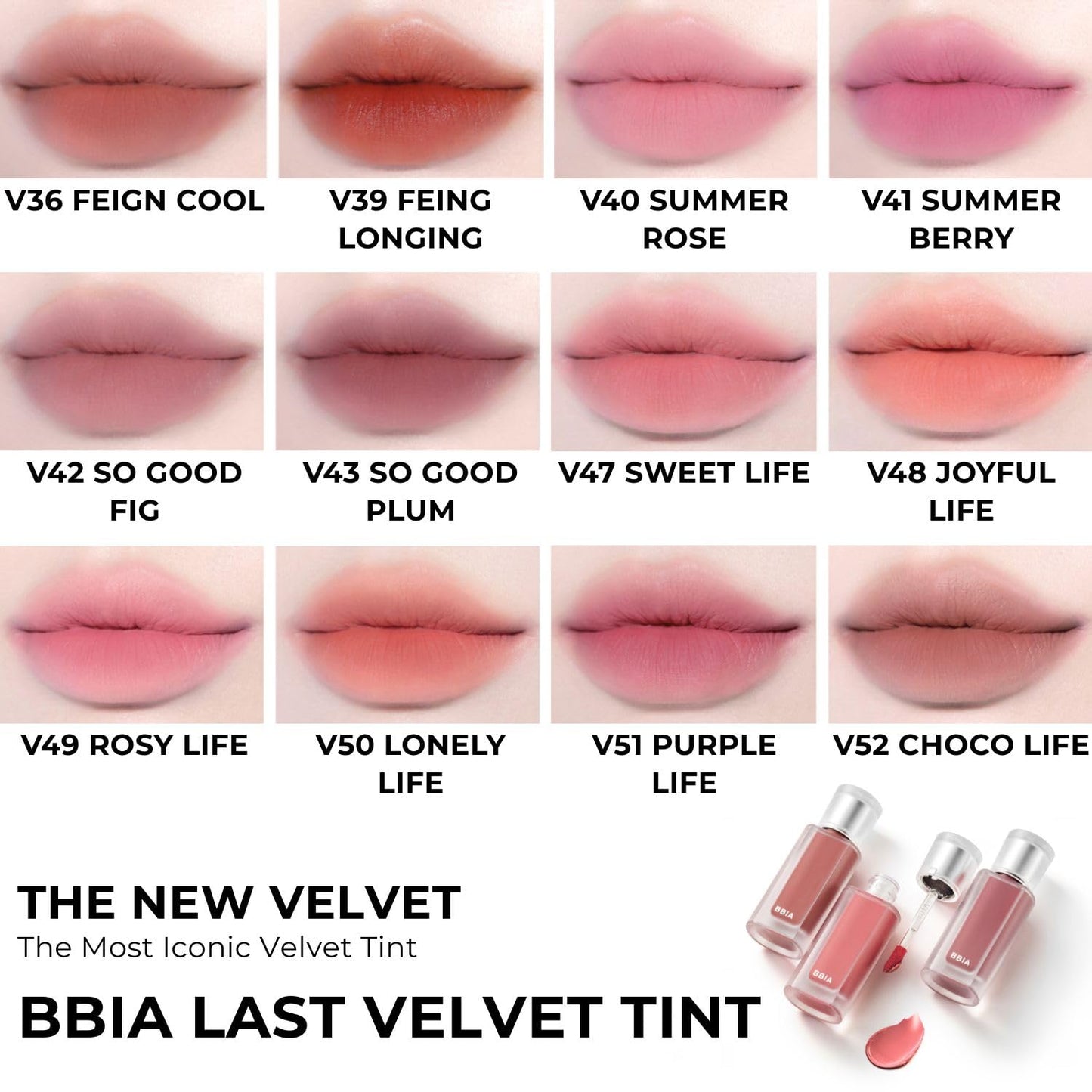 BBIA Last Velvet Tint NEW - Soft Creamy Matte Finish Lip Stain, Blur Effect & Velvety Texture, Long-Lasting, High Pigment, Non-Drying, Vegan, Korean Lip Makeup (V04 EXTRA MOOD, Pack of 1)
