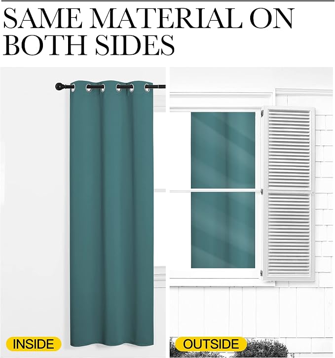 NICETOWN Bedroom Curtain Panels Blackout Draperies, Thermal Insulated Solid - Image 7