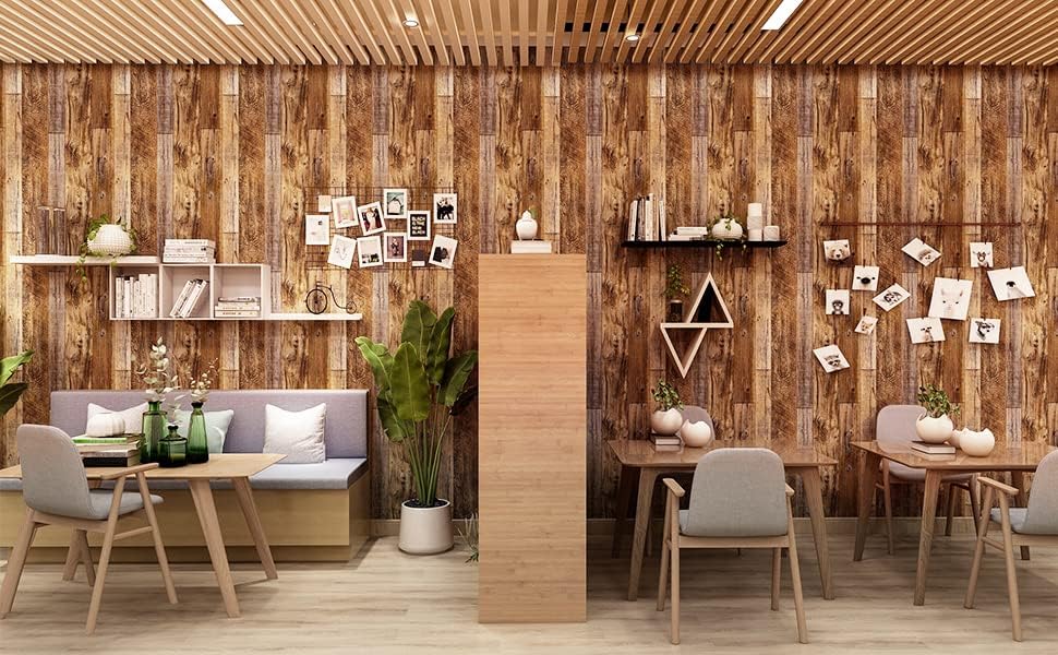 Yun-aeon Natural Wood-Brown Contact Paper Peel and Stick Wallpaper - Image 6