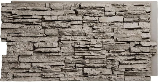 EverStone Canyon Ridge Faux Stone Panel, 45 3/4"W x 24 1/2"H x 1 1/4"D by EkenaMillwork