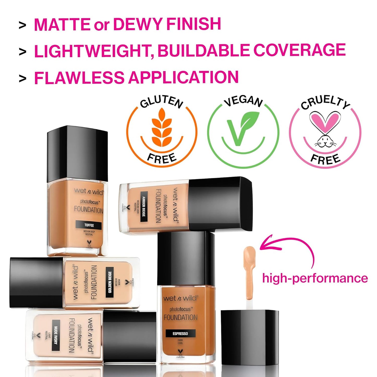 wet n wild Photo Focus Dewy Liquid Foundation Makeup, Desert Beige