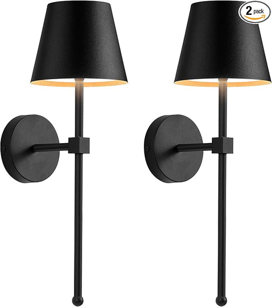 KDG Cordless Wall Sconces Set of 2, Wireless 5200mAh Rechargeable Battery LED by KDG