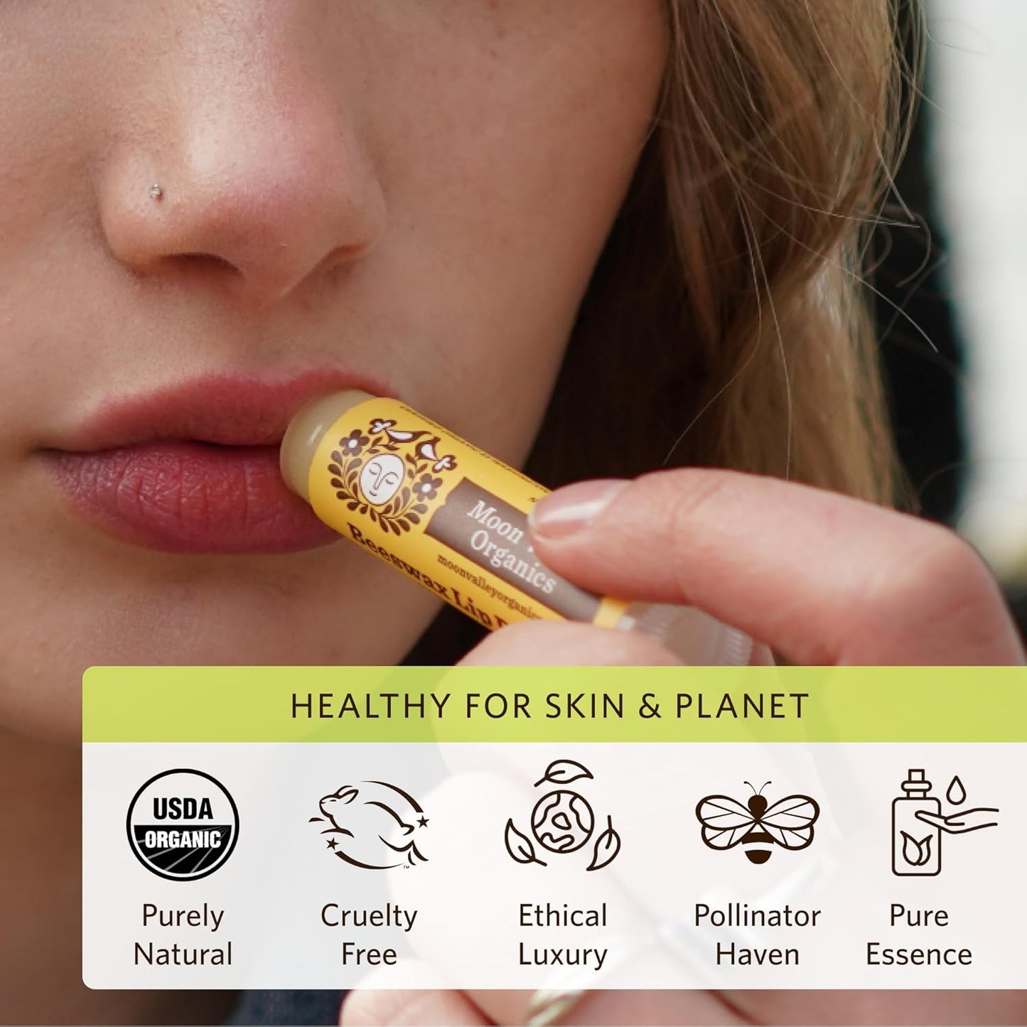 Moon Valley Organics Beeswax Lip Balm for Moisturizing Lips and Cuticles (TROPICAL COCONUT LIME, 4 Count (Pack of 1))