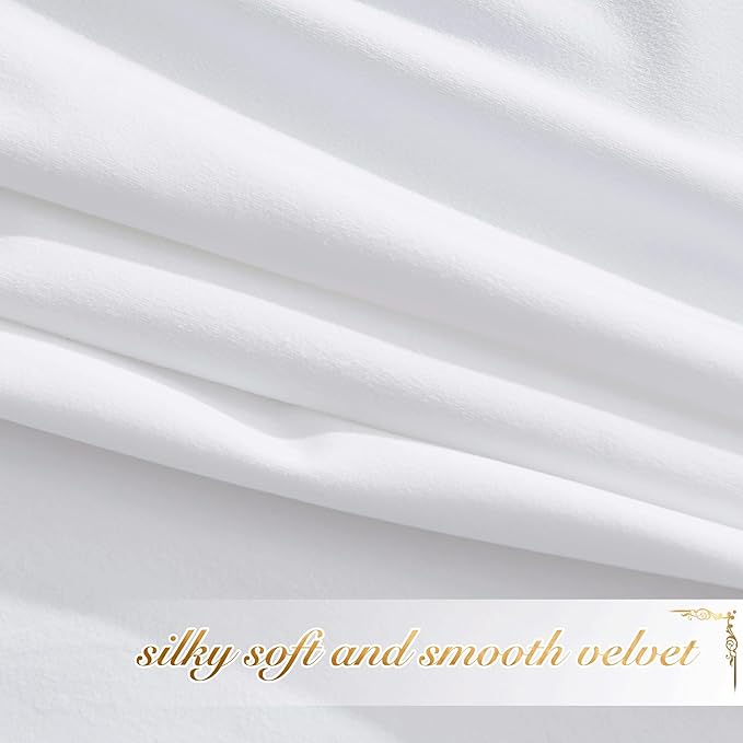 NICETOWN White Velvet Curtains 84 inches - Image 5