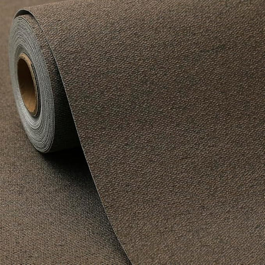 SHUFA Brown Cotton-Like Textured Grasscloth Wallpaper Matte Thick Real Woven by Unknown