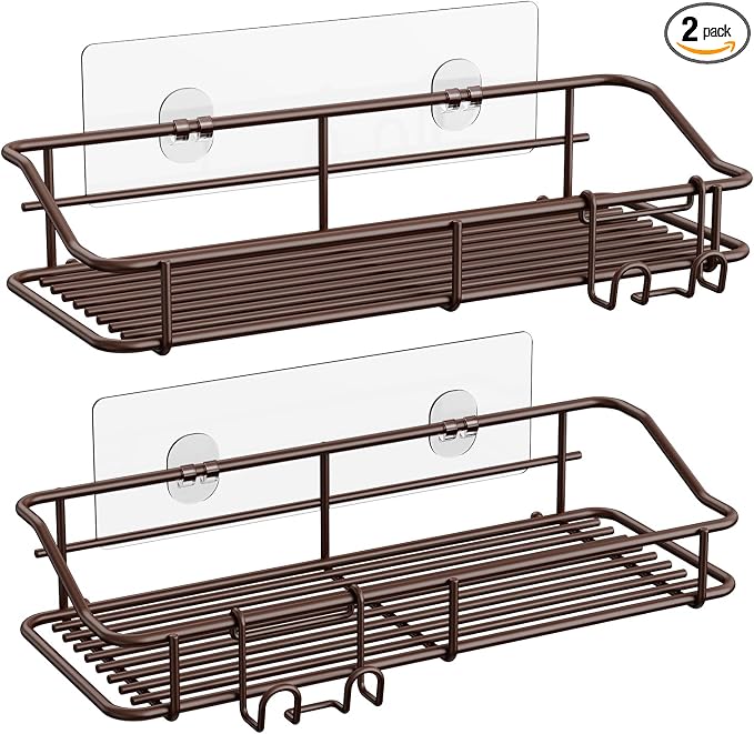 Nieifi Shower Caddy Shelf Storage Rack Adhesive Without Drilling Stainless Steel by Nieifi