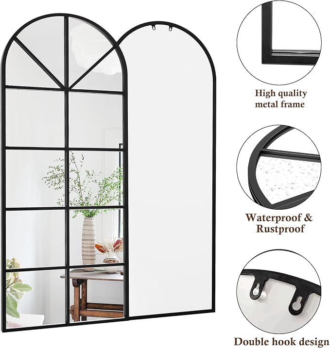 Floor Full Length Mirror, Oversize Wall Full Body Mirrors, No Stand - Image 7