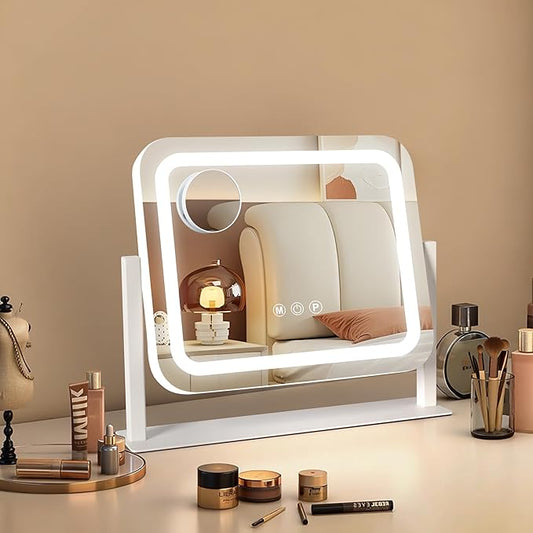 Ratsamee Vanity Mirror with Lights 14"×12", Led Makeup Mirror, Lighted Makeup by RATSAMEE