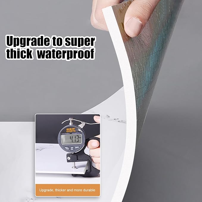 Chejiaye Thick 10pcs Marble Peel and Stick Backsplash Surface Waterproof Wall - Image 6