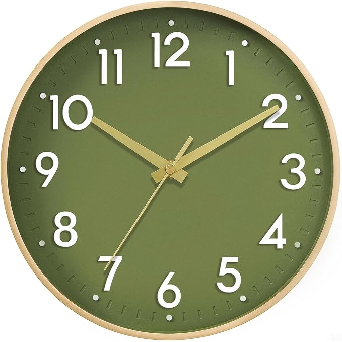 Mosewa Wall Clock 8 Inch, Battery Operated Silent Non-Ticking Modern Analog by MOSEWAWALLCLOCK
