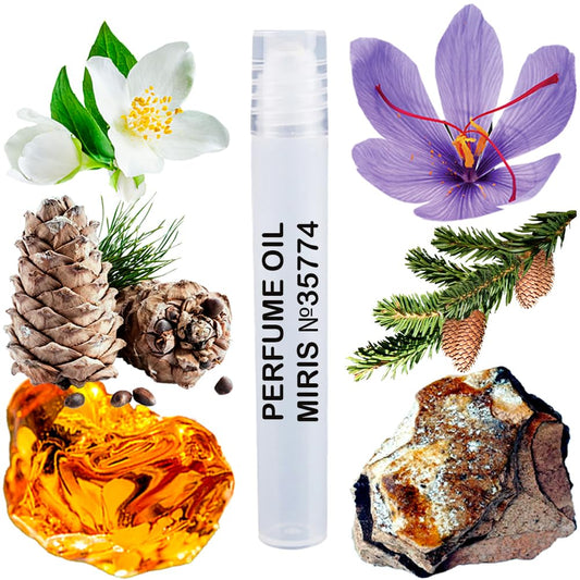 MIRIS Perfume Oil No. 35774, Inspired by Bacat Rouge 540, Long-Lasting Unisex Roll-On For Women and Men, Rollerball 0.34 Fl Oz / 10 ml