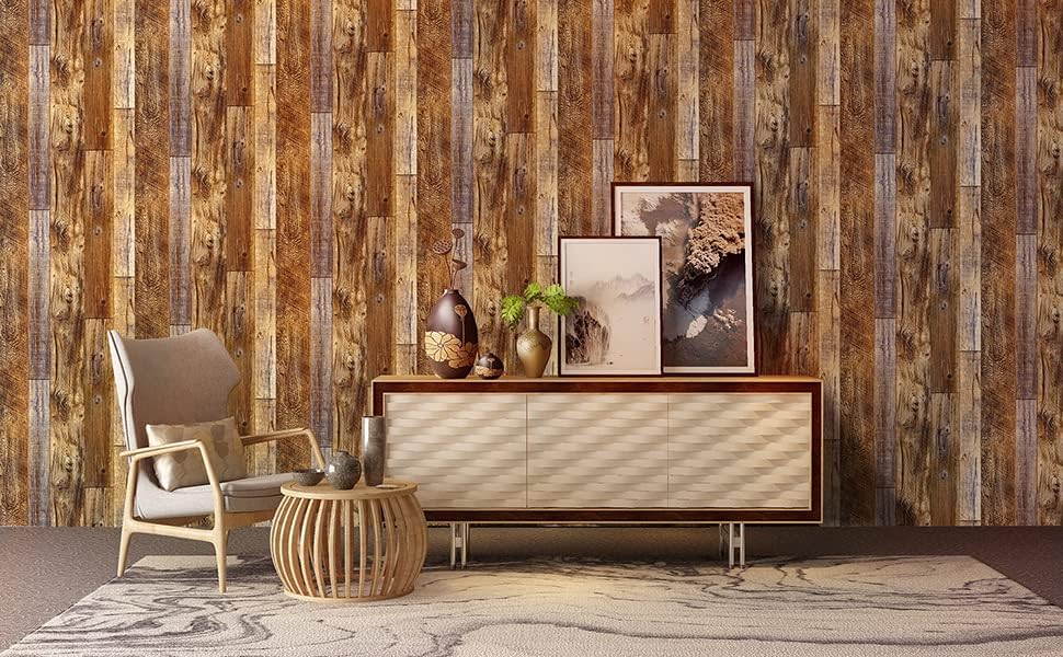 Yun-aeon Natural Wood-Brown Contact Paper Peel and Stick Wallpaper - Image 6