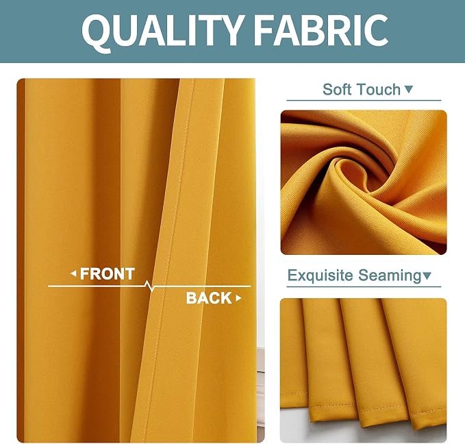 ChrisDowa Blackout Curtains 120 Inches Long - Image 3