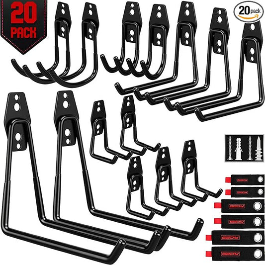 20 Pack Heavy Duty Garage Storage Hooks by SEDY