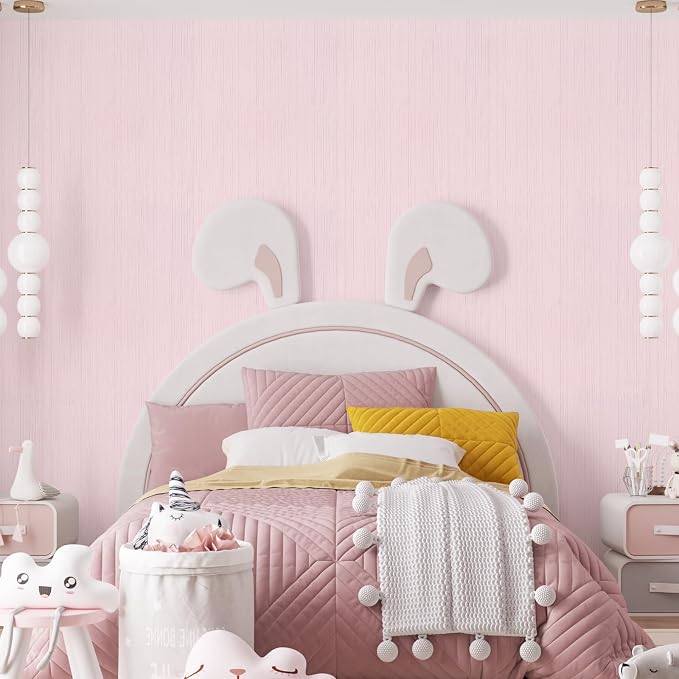 Pink Grasscloth Peel and Stick Wallpaper Textured Contact Paper 15.7" X 120" - Image 3