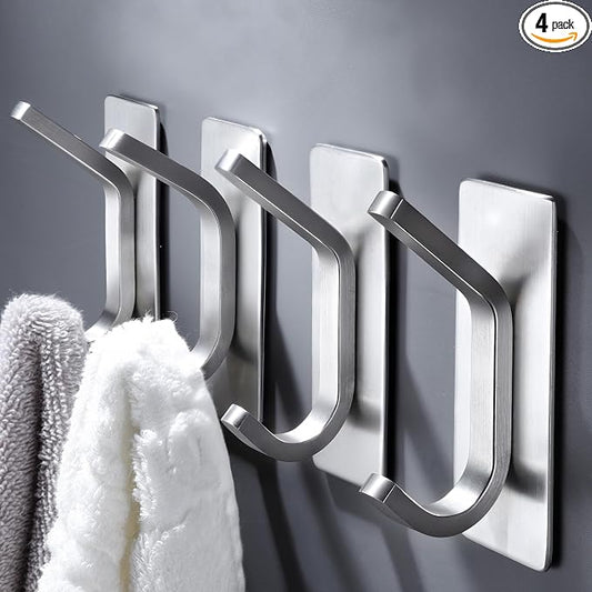 DELITON Adhesive Towel Hooks for Bathroom by DELITON