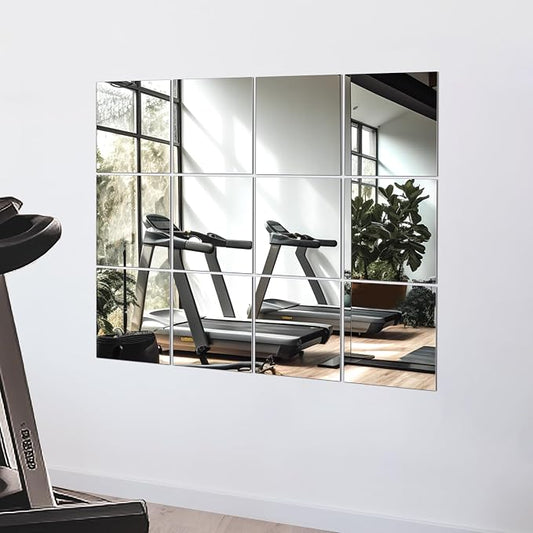 TRAHOME Home Gym Mirror Tiles for Wall, Living Room, Over The Door by TRAHOME